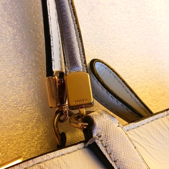 COACH Madison Gingham Black and White Jet Set Tote Bag Handbag with mini Wallet - Picture 4 of 9